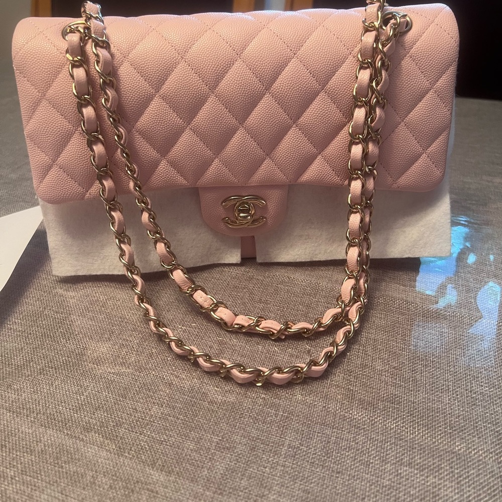 Chanel Sakura pink brand new medium flap. Full set just purchased fro the UK. - Picture 6 of 9